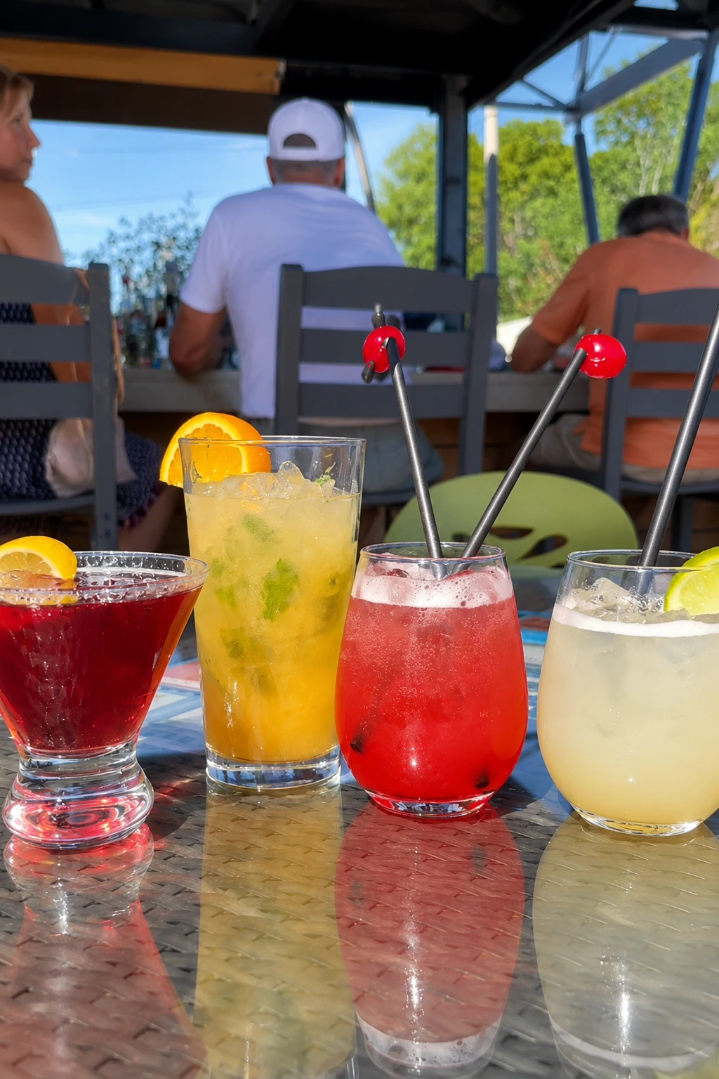 Handcrafted cocktails at Celebration Park bar on the Naples waterfront