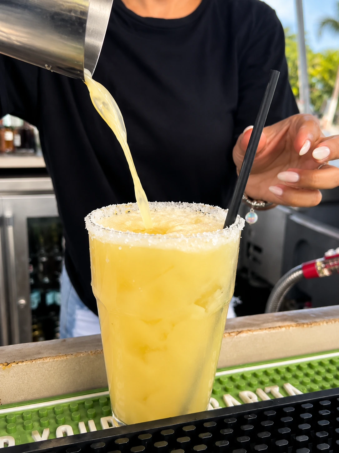 Cold drinks at the bar counter at Celebration Park Naples